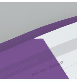 Hefthülle A4 FACT!pp violett mit Namenschild