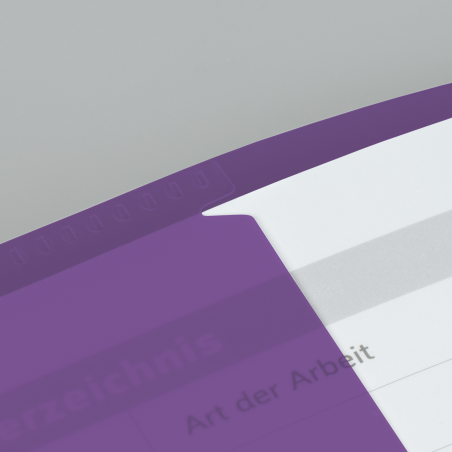 Hefthülle A4 FACT!pp violett mit Namenschild