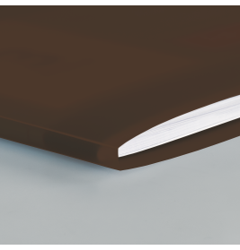 Hefthülle A4 FACT!pp braun mit Namenschild