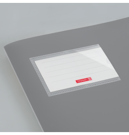 Hefthülle A4 FACT!pp grau mit Namenschild