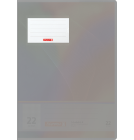 Hefthülle A4 FACT!pp grau mit Namenschild
