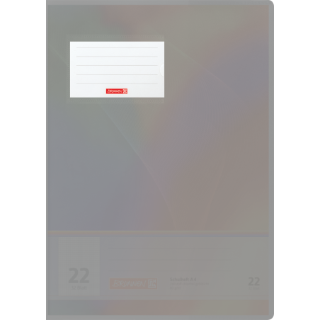 Hefthülle A4 FACT!pp grau mit Namenschild