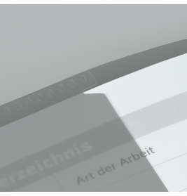 Hefthülle A4 FACT!pp grau mit Namenschild