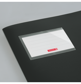 Hefthülle A4 FACT!pp schwarz mit Namenschild