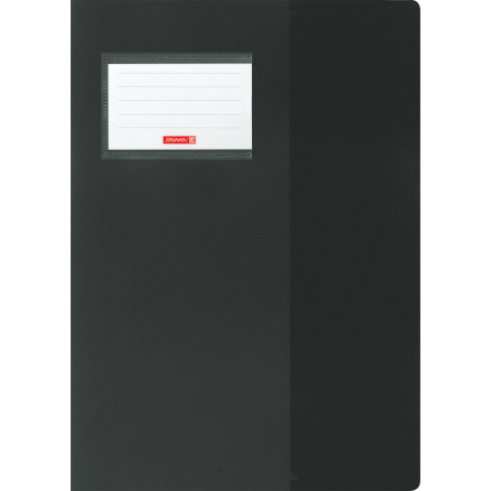 Hefthülle A4 FACT!pp schwarz mit Namenschild