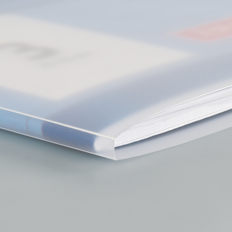 Hefthülle A5 FACT!pp transparent mit Namenschild