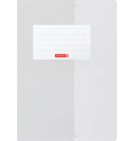 Hefthülle A5 FACT!pp transparent mit Namenschild