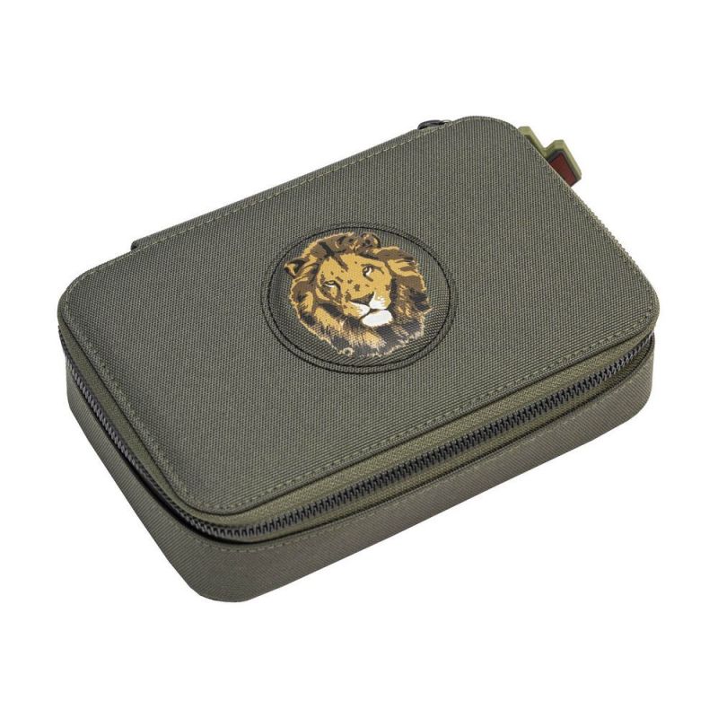 JEUNE PREMIER Pencil Box Filled Big Five khaki – Gefüllte Federmappe mit Schulutensilien