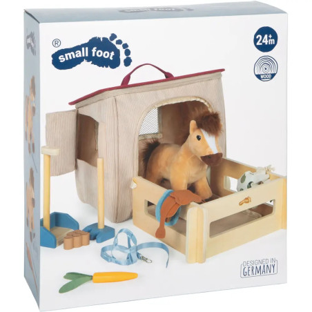 Spielset Pferd mit Stall und Zubehör in der Tasche