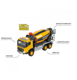 Majorette Volvo FMX Betonmischer 1:64 – Licht & Sound, Die-Cast, ab 3 Jahren