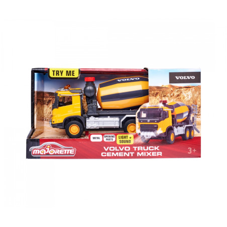 Majorette Volvo FMX Betonmischer 1:64 – Licht & Sound, Die-Cast, ab 3 Jahren