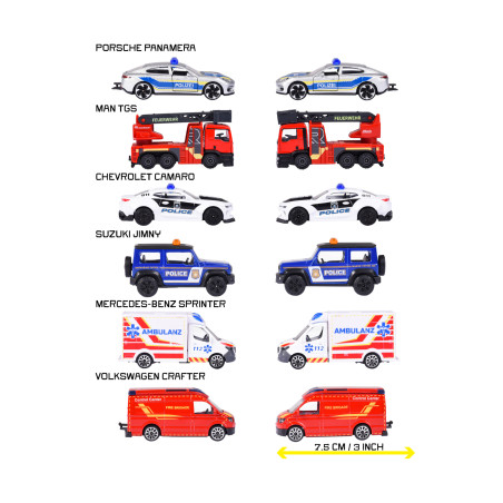 Rescue Premium Cars, 6-fach sortiert