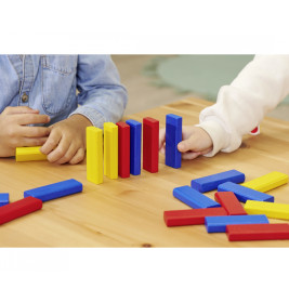 Holz Bausteine 3in1 Set für Kleinkinder – Wackelturm, Häuschen, Schlange