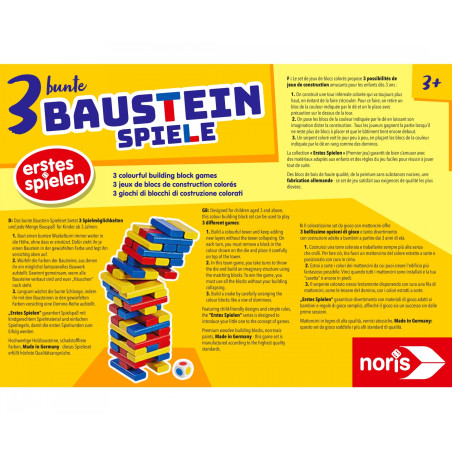 Holz Bausteine 3in1 Set für Kleinkinder – Wackelturm, Häuschen, Schlange