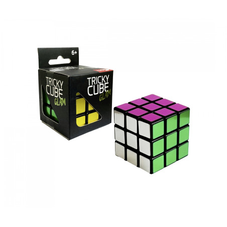 Noris Tricky Cube Glam 606132065 – Glamouröses Geduldsspiel mit Glanzstickern ab 6 Jahren