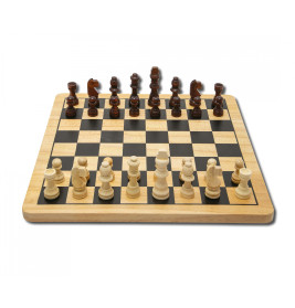 Deluxe Schach & Dame Set aus Holz | Hochwertiges Strategiespiel