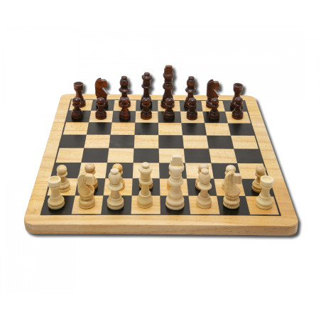 Deluxe Schach & Dame Set aus Holz | Hochwertiges Strategiespiel