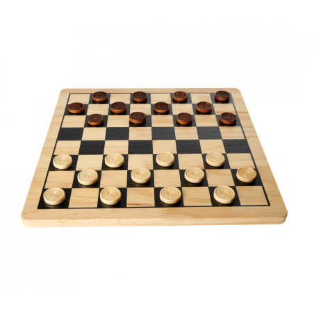 Deluxe Schach & Dame Set aus Holz | Hochwertiges Strategiespiel