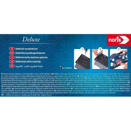 NORIS Spiele Kartenmischmaschine elektrisch für 2 Kartendecks – Schnelles Mischen