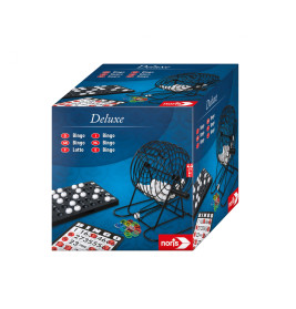 Noris Spiele Deluxe Bingo Gesellschaftsspiel – Klassisches Glücksspiel für die Familie