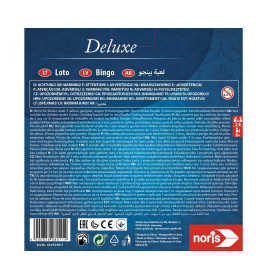 Noris Spiele Deluxe Bingo Gesellschaftsspiel – Klassisches Glücksspiel für die Familie