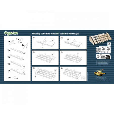 Schipper MNZ Organizer 19x39x10 cm | Für Malen nach Zahlen Zubehör | Ordnung für dein Hobby