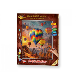Schipper Malen nach Zahlen Heißluftballons Kappadokien 40x50 cm | Malset Anfänger & Fortgeschrittene