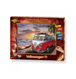 Schipper Malen nach Zahlen Volkswagen T1 – Kultbus am Traumstrand | 40x50 cm Malset