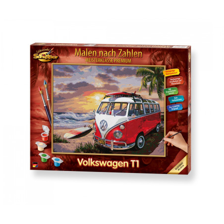 Schipper Malen nach Zahlen Volkswagen T1 – Kultbus am Traumstrand | 40x50 cm Malset