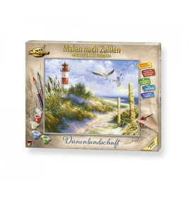 Schipper Malen nach Zahlen Dünenlandschaft mit Leuchtturm Sylt 40x50cm