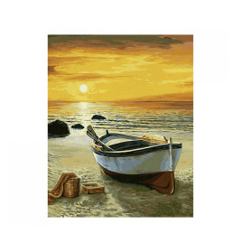 Schipper Malen nach Zahlen Fischerboot am Strand – Mittelmeer-Charme für dein Zuhause | MNZ 40x50cm