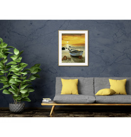 Schipper Malen nach Zahlen Fischerboot am Strand – Mittelmeer-Charme für dein Zuhause | MNZ 40x50cm