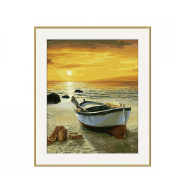 Schipper Malen nach Zahlen Fischerboot am Strand – Mittelmeer-Charme für dein Zuhause | MNZ 40x50cm