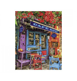 Schipper Malen nach Zahlen – Buntes Café 40x50 cm | Mediterraner Charme & lebendige Farben | Ab 14 Jahre