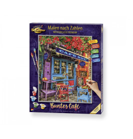 Schipper Malen nach Zahlen – Buntes Café 40x50 cm | Mediterraner Charme & lebendige Farben | Ab 14 Jahre