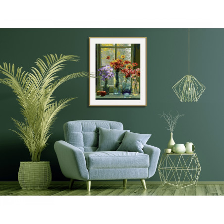 Schipper Malen nach Zahlen Blumenliebe 40x50 cm Leinwand – Premium Acrylfarben für Erwachsene