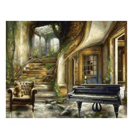 Schipper Malen nach Zahlen – Lost Place Premium Set | Realistische Leinenstruktur | 40x50cm