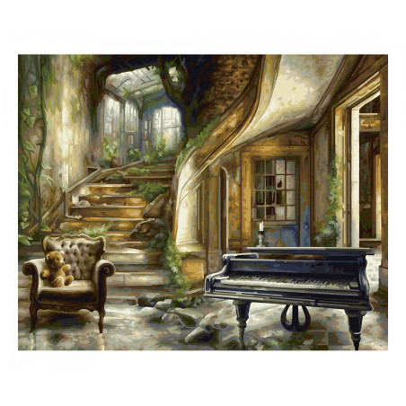 Schipper Malen nach Zahlen – Lost Place Premium Set | Realistische Leinenstruktur | 40x50cm