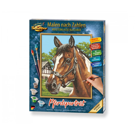 Schipper Malen nach Zahlen – Pferdeportrait 24x30 cm | Meisterklasse Serie | Für Kinder & Erwachsene