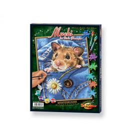 Schipper Malen nach Zahlen – Mucki der blinde Passagier 24x30 cm | Tierportrait für Kids & Erwachsene