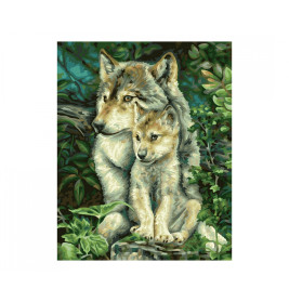 Schipper Malen nach Zahlen Wolfsmutter – Kreativität & Entspannung | MNZ Malkit 24x30cm