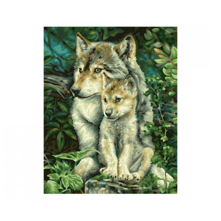 Schipper Malen nach Zahlen Wolfsmutter – Kreativität & Entspannung | MNZ Malkit 24x30cm