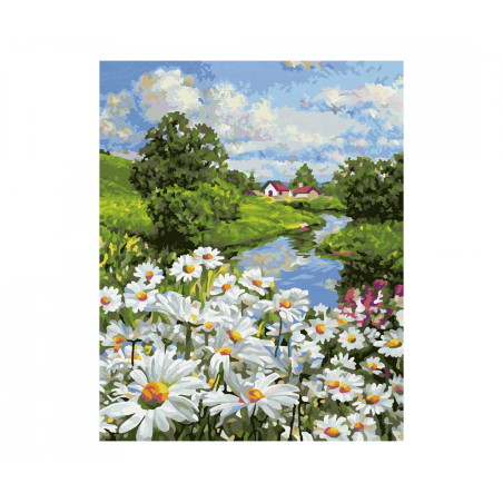 Schipper Malen nach Zahlen – Margeritenwiese 24x30 cm | Tauche ein in idyllische Natur | Entspannung pur
