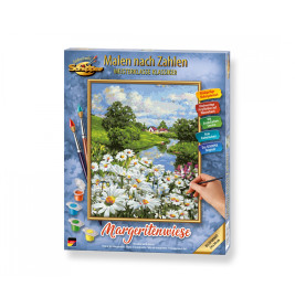 Schipper Malen nach Zahlen – Margeritenwiese 24x30 cm | Tauche ein in idyllische Natur | Entspannung pur