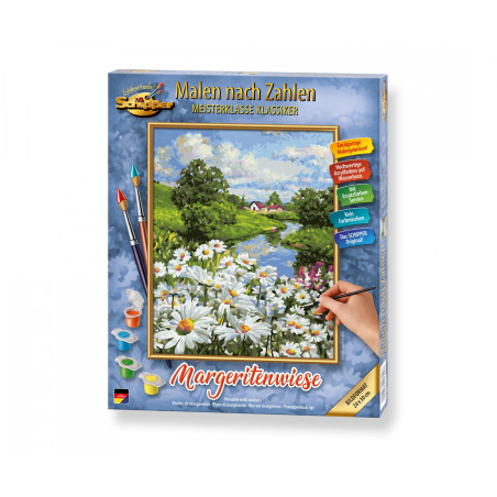Schipper Malen nach Zahlen – Margeritenwiese 24x30 cm | Tauche ein in idyllische Natur | Entspannung pur