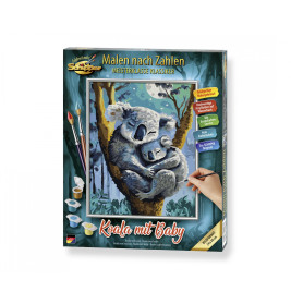 Schipper Malen nach Zahlen Koala mit Baby Set | 24x30cm | Ab 12 Jahren