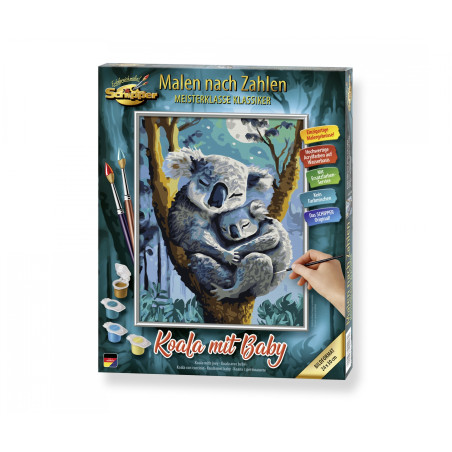 Schipper Malen nach Zahlen Koala mit Baby Set | 24x30cm | Ab 12 Jahren