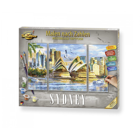 Schipper Malen nach Zahlen Sydney Triptychon | Opernhaus Australien 50x80cm