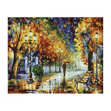 Schipper Malen nach Zahlen – Spaziergang im Herbst 24x30 cm | Stimmungsvolles Herbstmotiv | Ab 14 Jahre