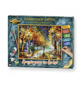 Schipper Malen nach Zahlen – Spaziergang im Herbst 24x30 cm | Stimmungsvolles Herbstmotiv | Ab 14 Jahre
